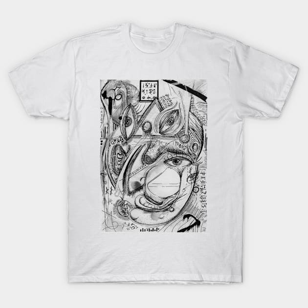 Abstract Uncoloured Wisdom T-Shirt by thealchemistdru